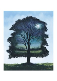 Moon In Silhouette Greeting Card