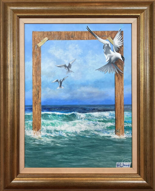 Taking Terns, original oil painting by Neil Simone